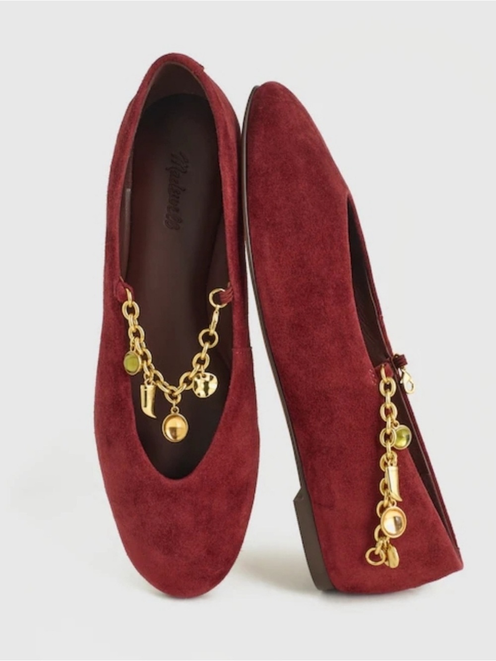 Madewell Sangria Suede Ballet Flats